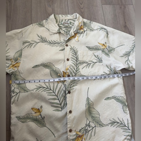 Tommy Bahama Leaf Print Silk Shirt 100% Silk. ππΌππ»π - Picture 4 of 7